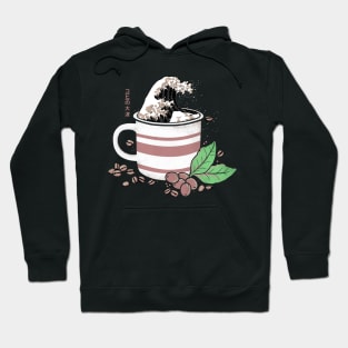 the great wave of coffee Hoodie